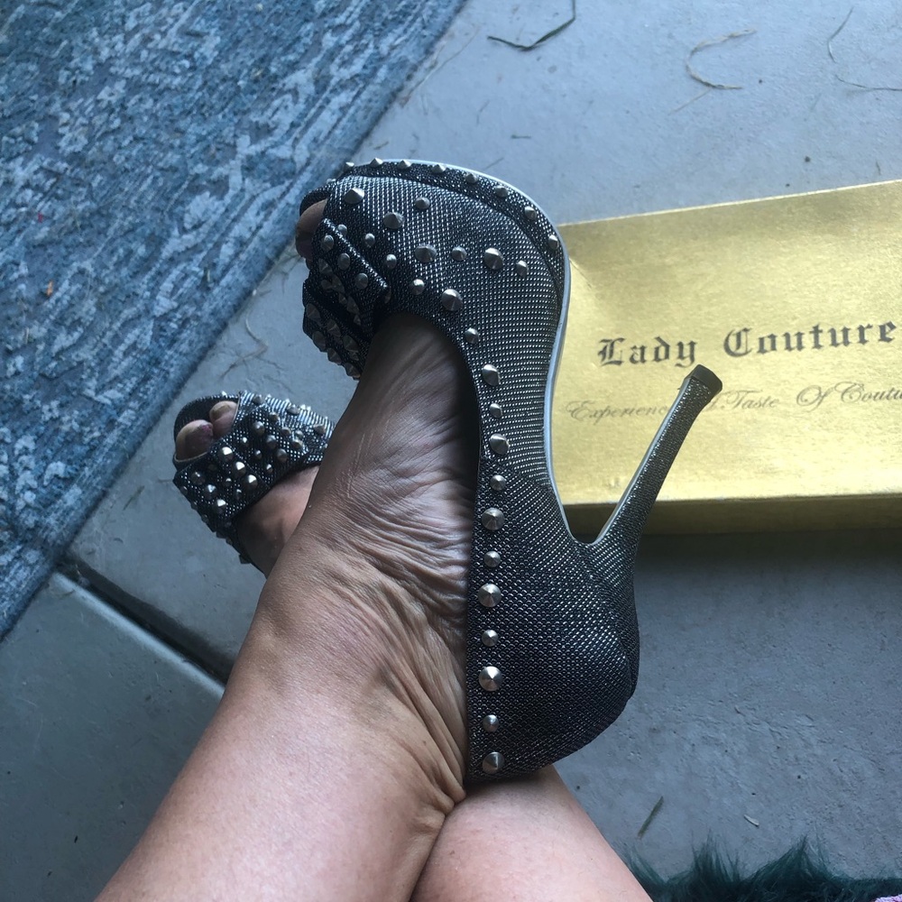 Lady Couture studded bling heels